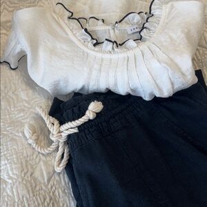 Roxy Black Joggers with White Drawstring